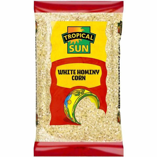 Tropical Sun White Hominy Corn from Adam Afro, your African supermarket in Milton Keynes