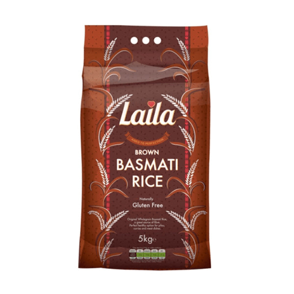 Laila Brown Basmati Rice from Adam Afro, your African supermarket in Milton Keynes