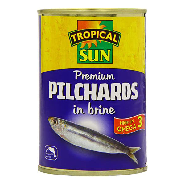Tropical Sun Pilchards in Brine from Adam Afro, your African supermarket in Milton Keynes